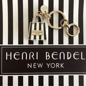 Henri Bendel shopping bag charm key fob